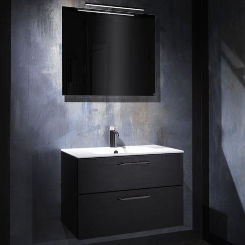 EEMAR - Mitigeur de lavabo Trama chrome noir brossé