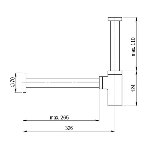 EEMAR-Siphon minimaliste en bronze brossé