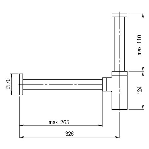 EEMAR - Siphon Minimaliste Chromé